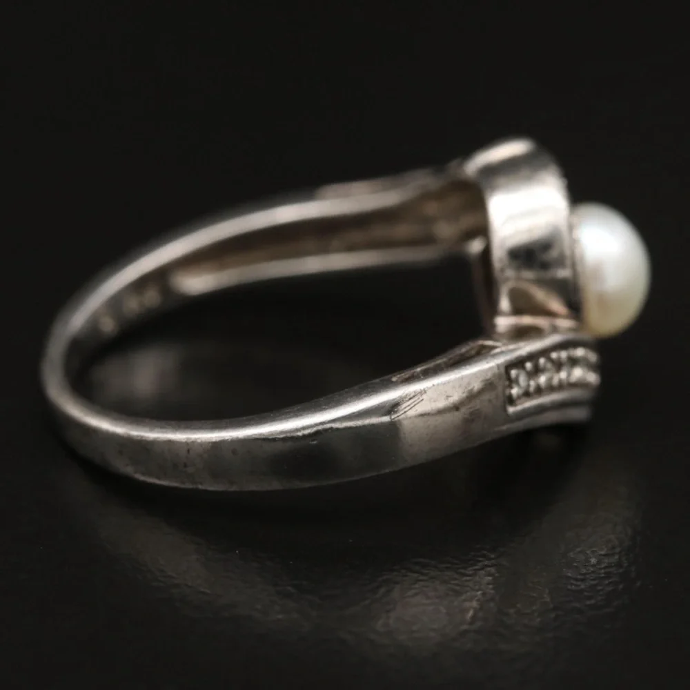 Sterling Silver and Cultured Pearl Ring